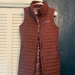 Columbia red long vest